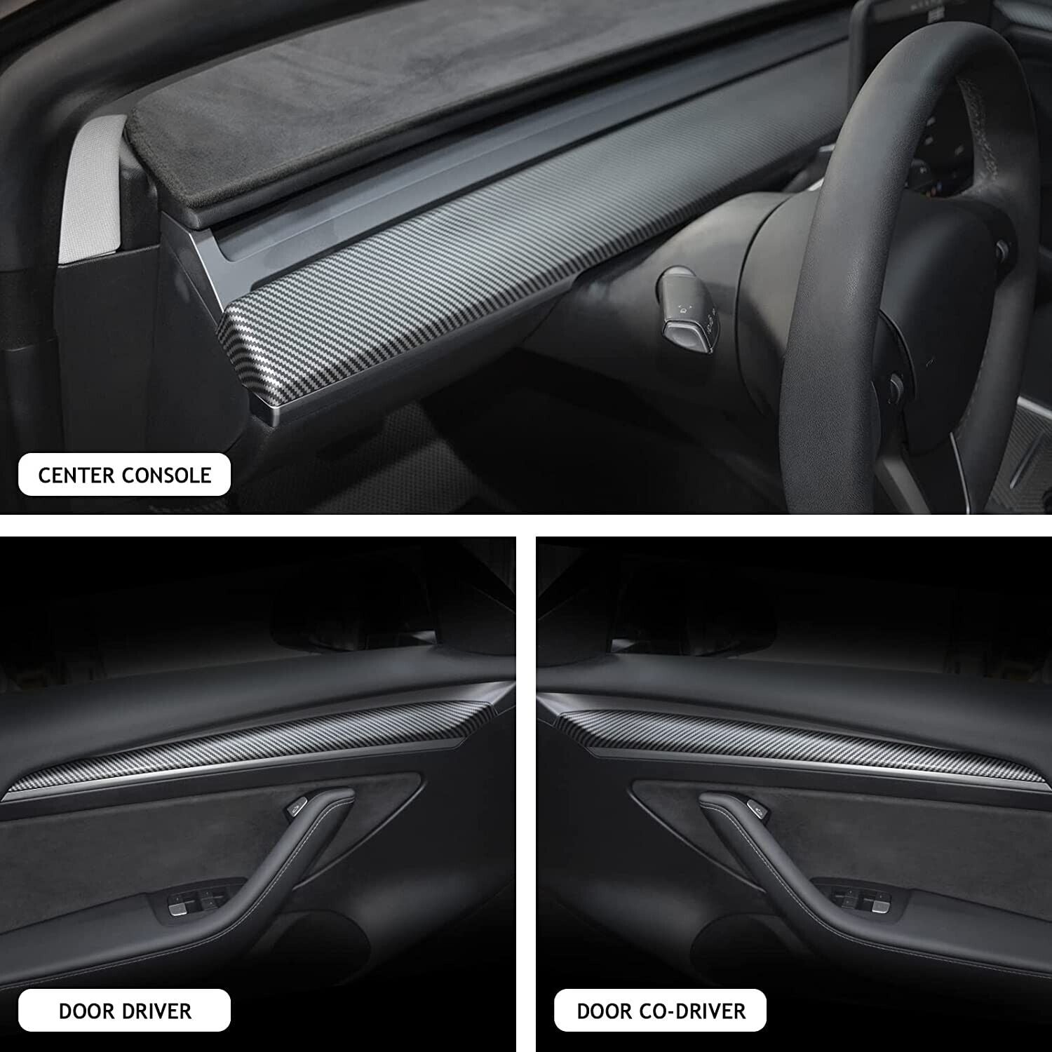 ABS CARBON FIBER DASHBOARD COVER - TESLA MODEL 3 / Y